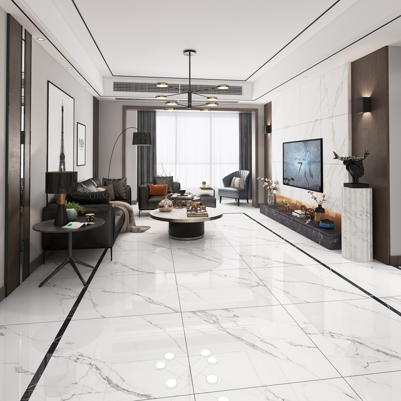 客厅贴什么颜色的地砖好看,客厅贴什么地砖合适家用