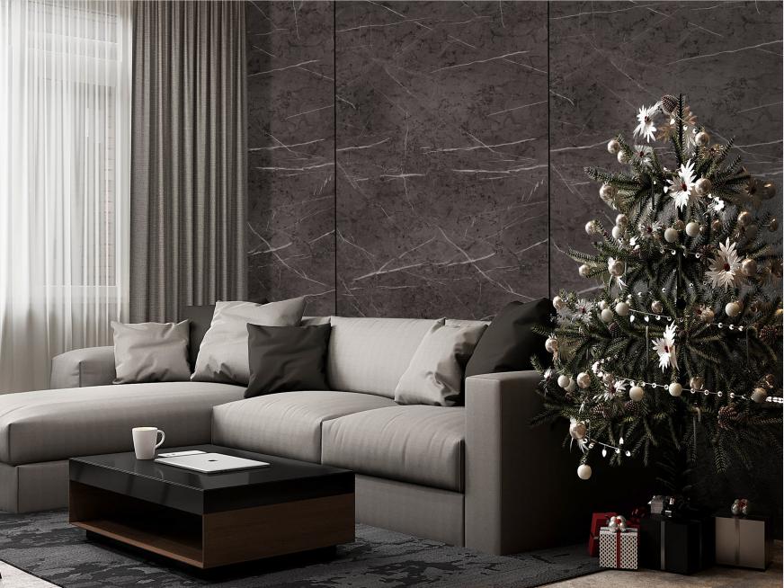 石纹高级感背景墙,轻奢爵士白石纹墙