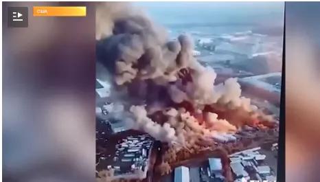 佛罗里达化工厂大火,放火烧毁工厂