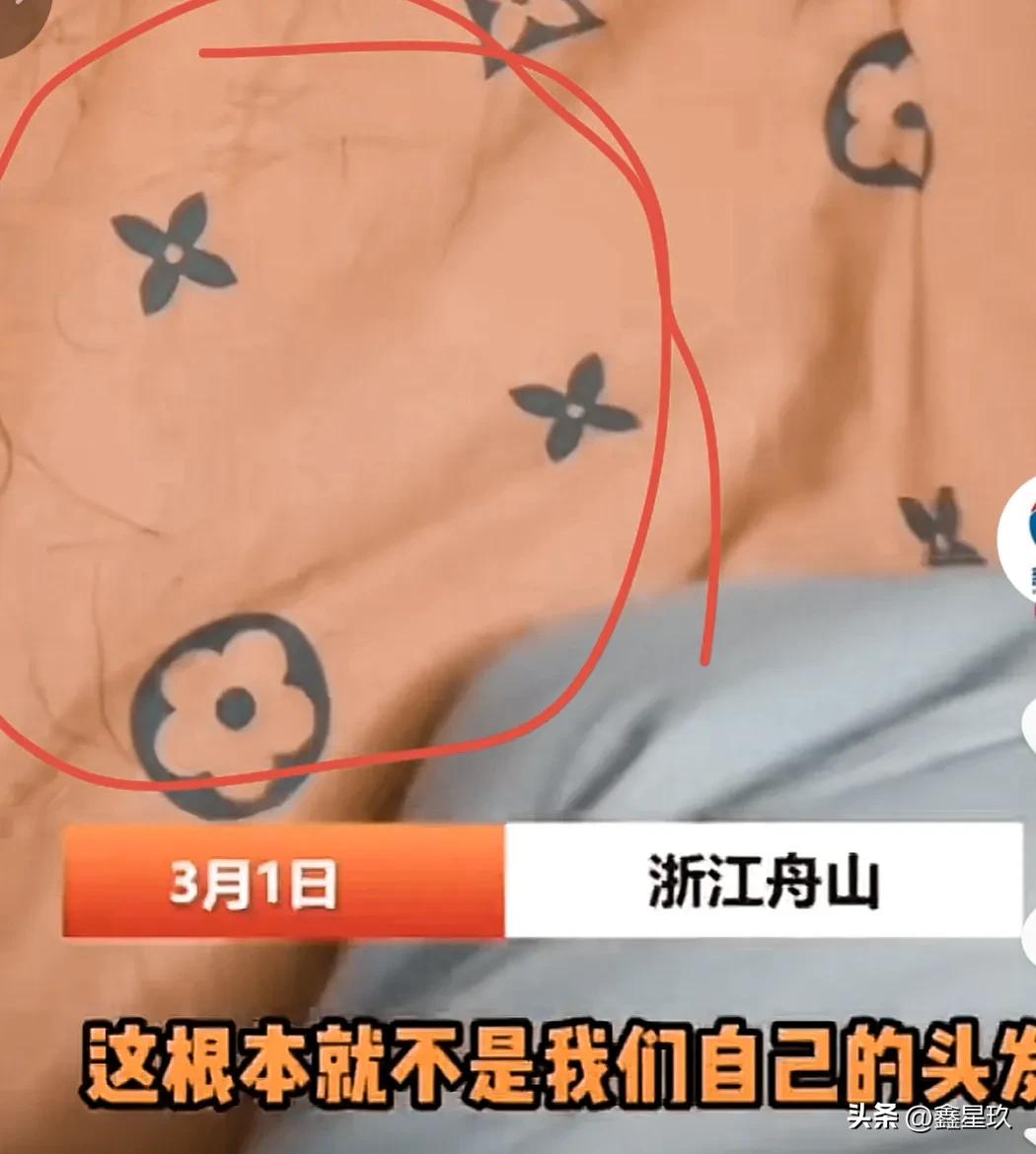 腾女士曝出在杨子直播间买的被子里全是头发