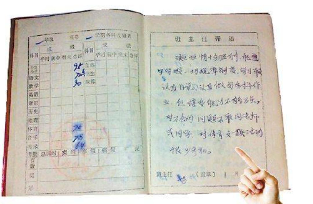 8090年代学生成绩报告单,网友晒20年前小学成绩单