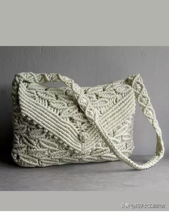 简单绳子编包包不用钩针,棉线绳编包包教程全过程