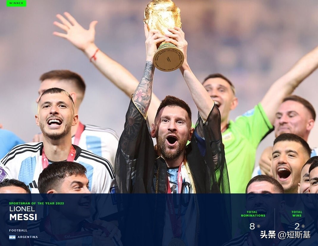 梅西劳伦斯最佳男运动员奖,梅西获得几次劳伦斯最佳男运动员
