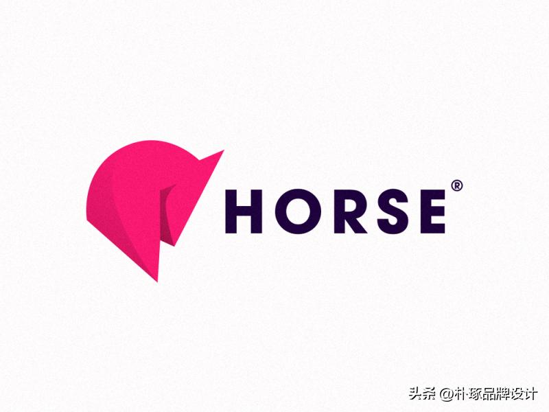 策马奔腾一马当先,马元素创意企业logo