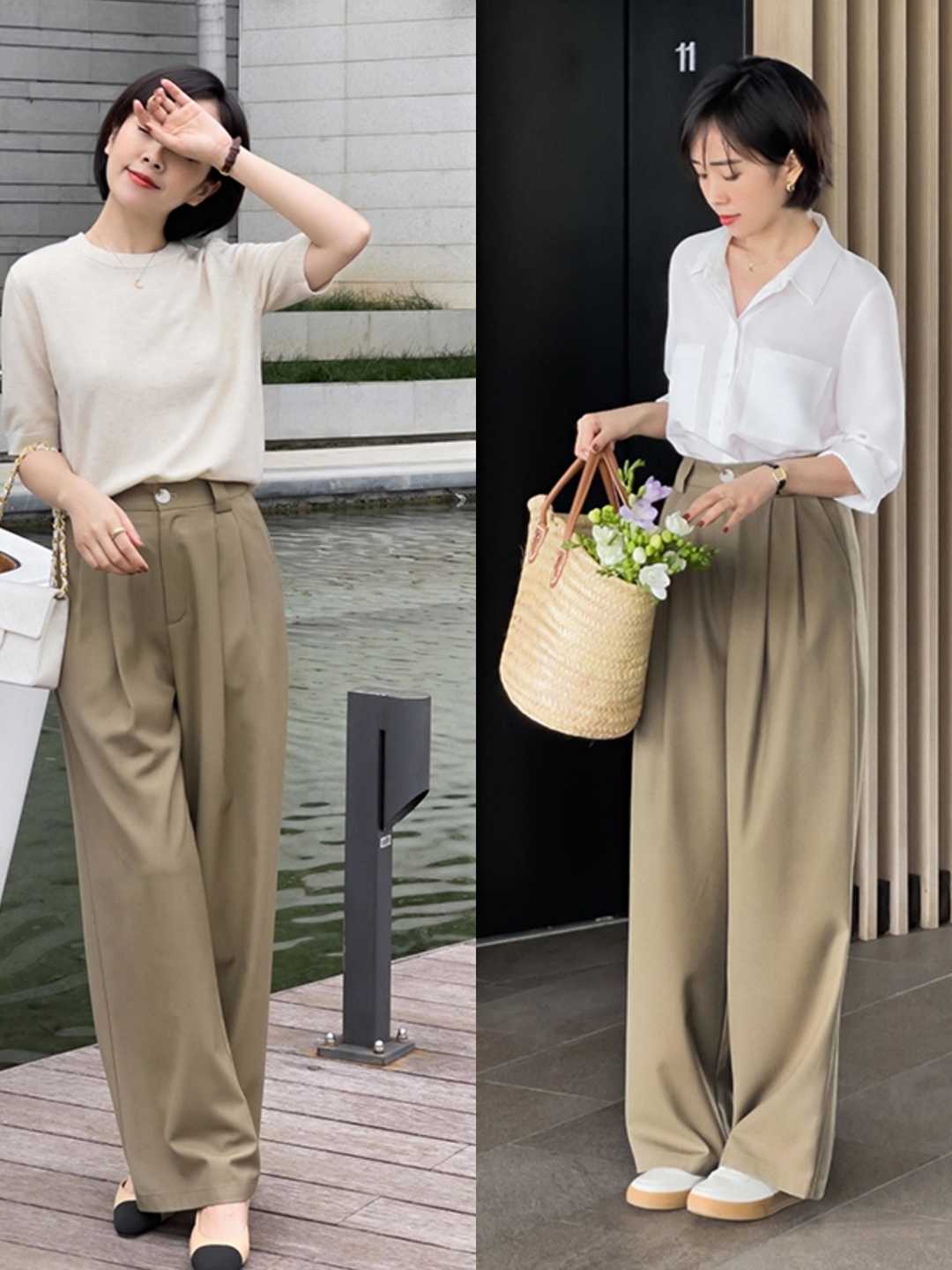 158cm小个子博主裤子穿搭,小个子150穿搭博主微胖半截裤