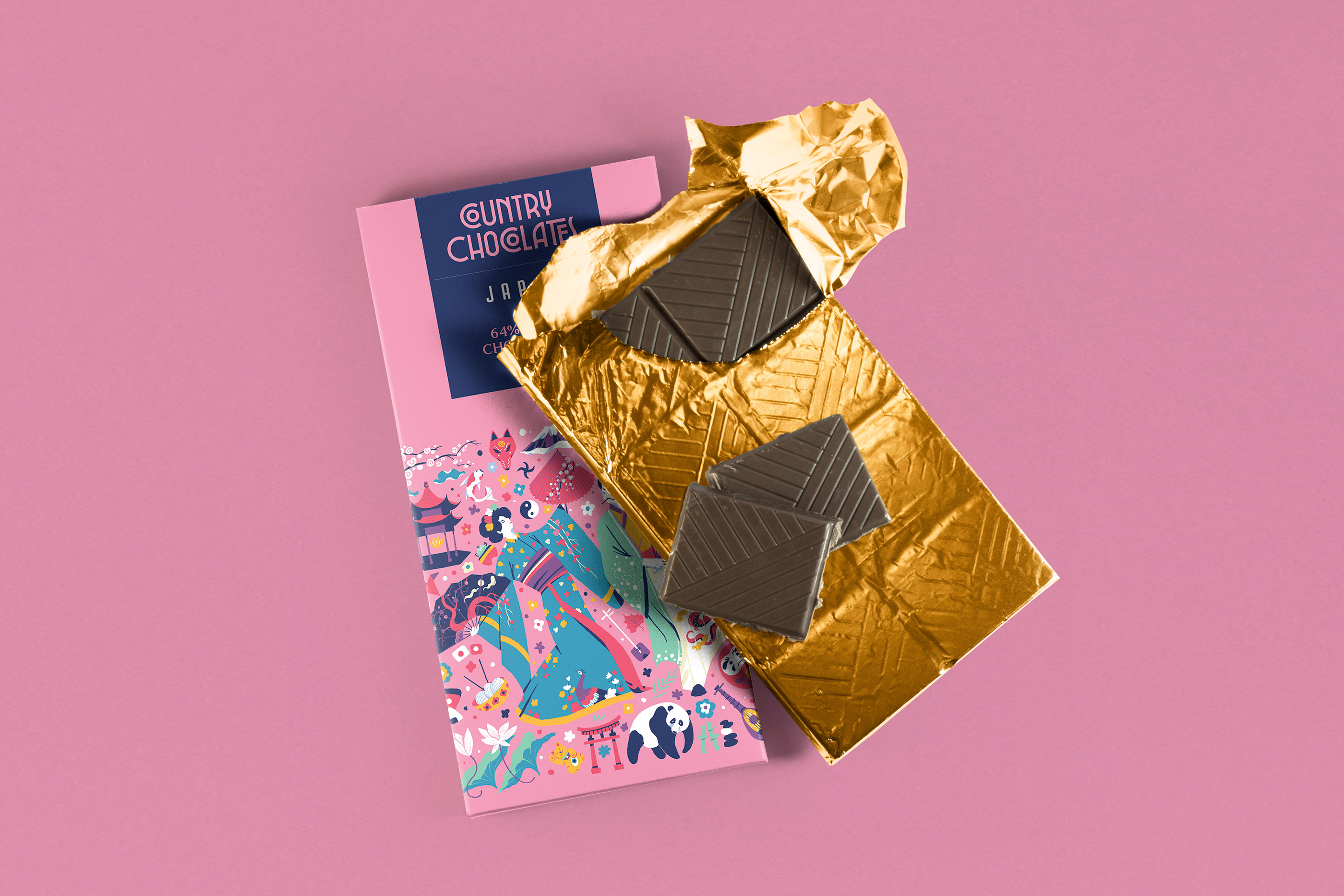 巧克力各种创意的造型,巧克力金色创意陈列