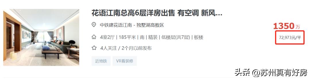 二手房成交破千,独墅湖二手房价格