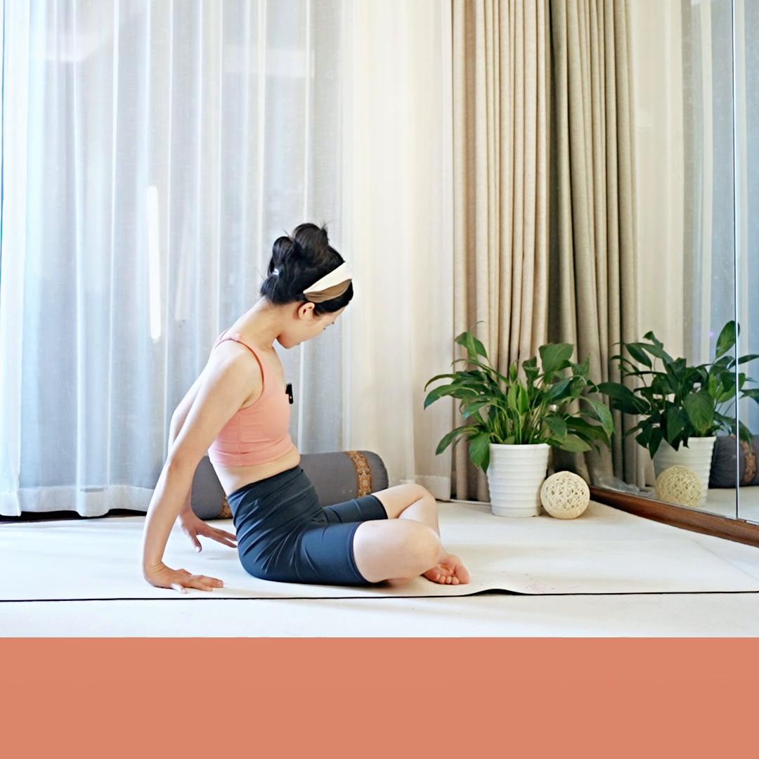 睡前拉伸瑜伽疏通肝胆经络#跟练视频