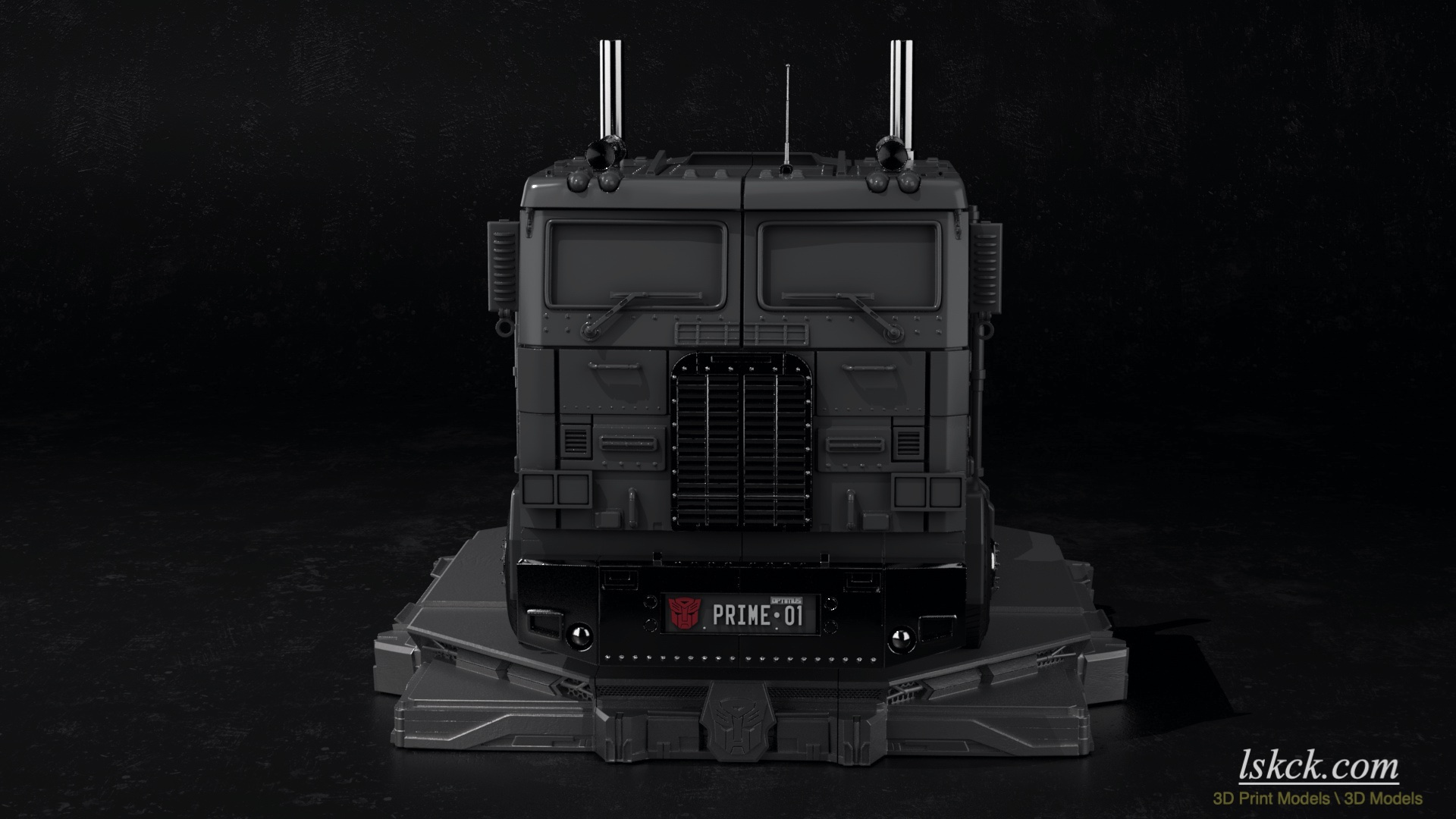 变形金刚3D打印模型,变形金刚擎天柱天火合体模型