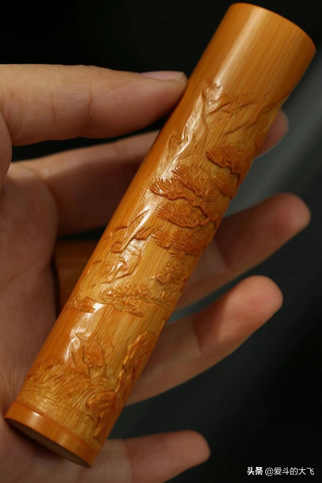 文玩竹子套路,文玩实心竹子手把件制作过程