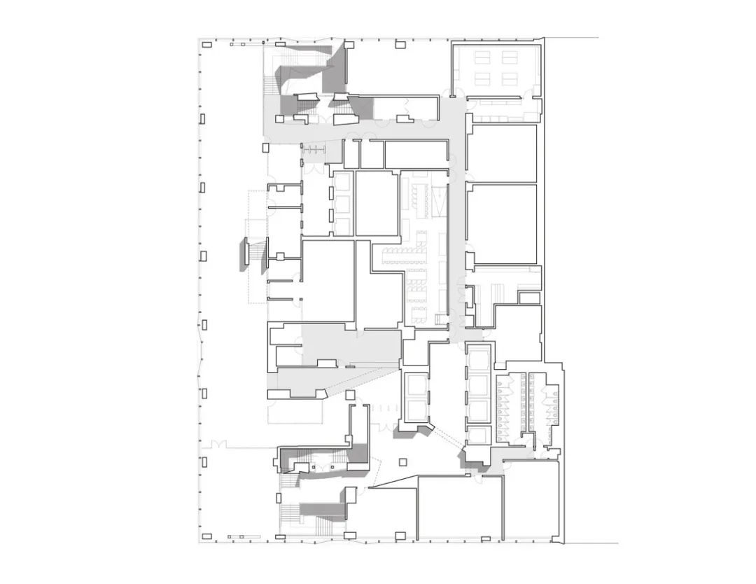 建筑内的校园，新学院大学中心/SOM