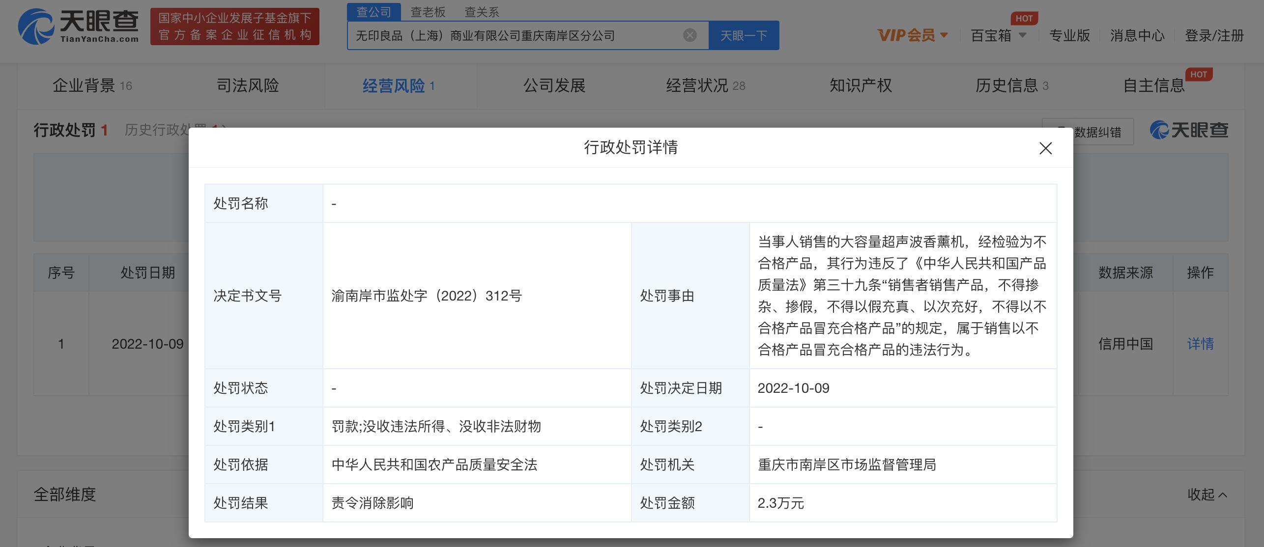 中国无印良品和日本无印良品官司,无印良品标注被罚20万