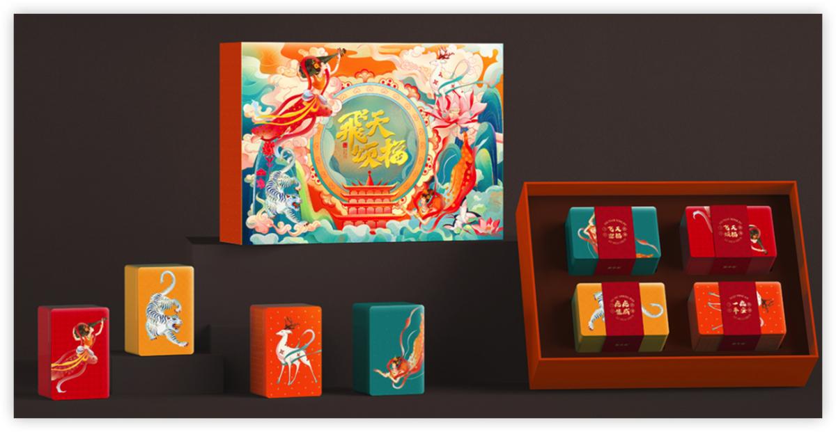 超时尚国潮插画风原创包装设计,有趣且有创意的插画包装设计欣赏