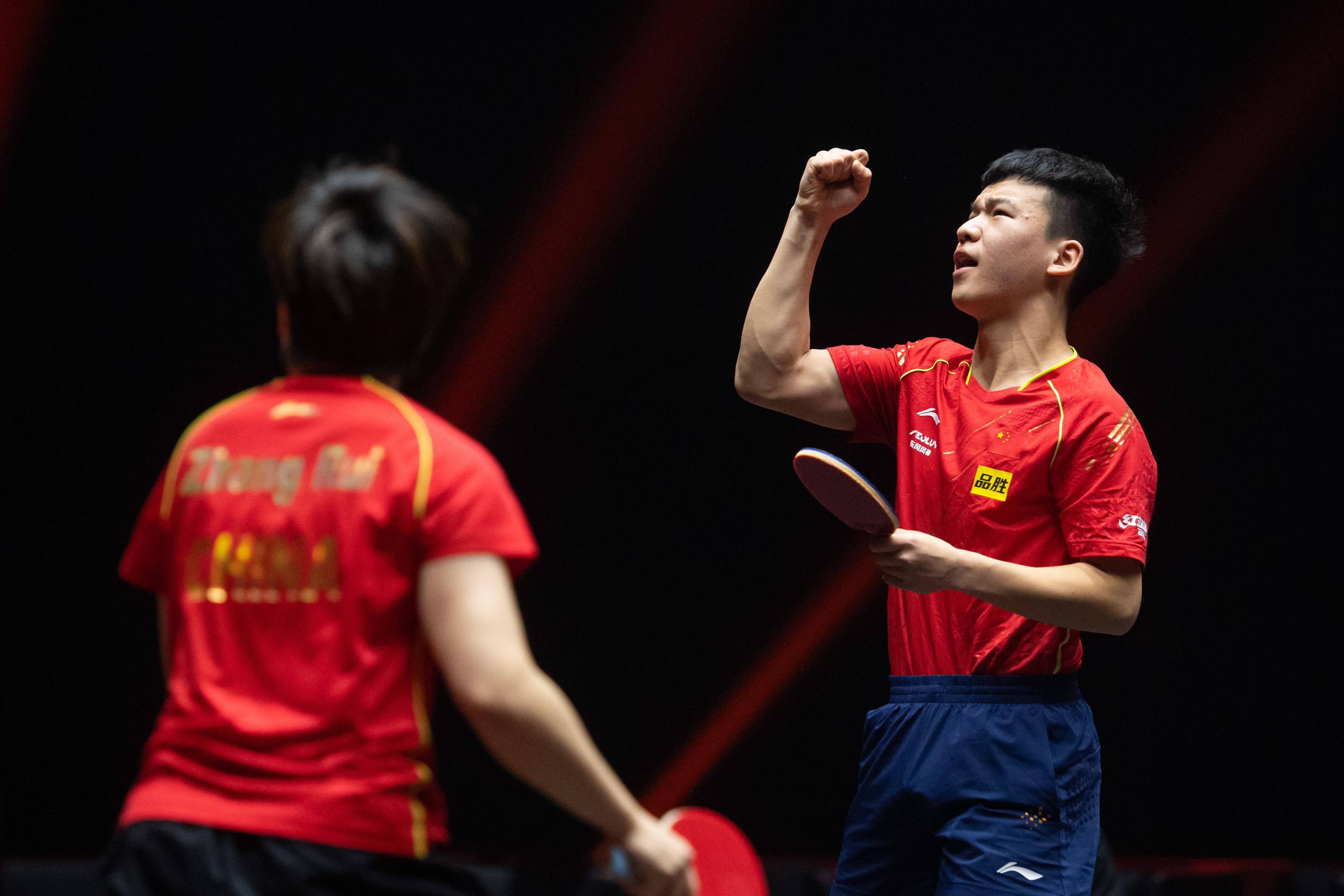 乒坛新星冉冉,乒超联赛马龙张本智和