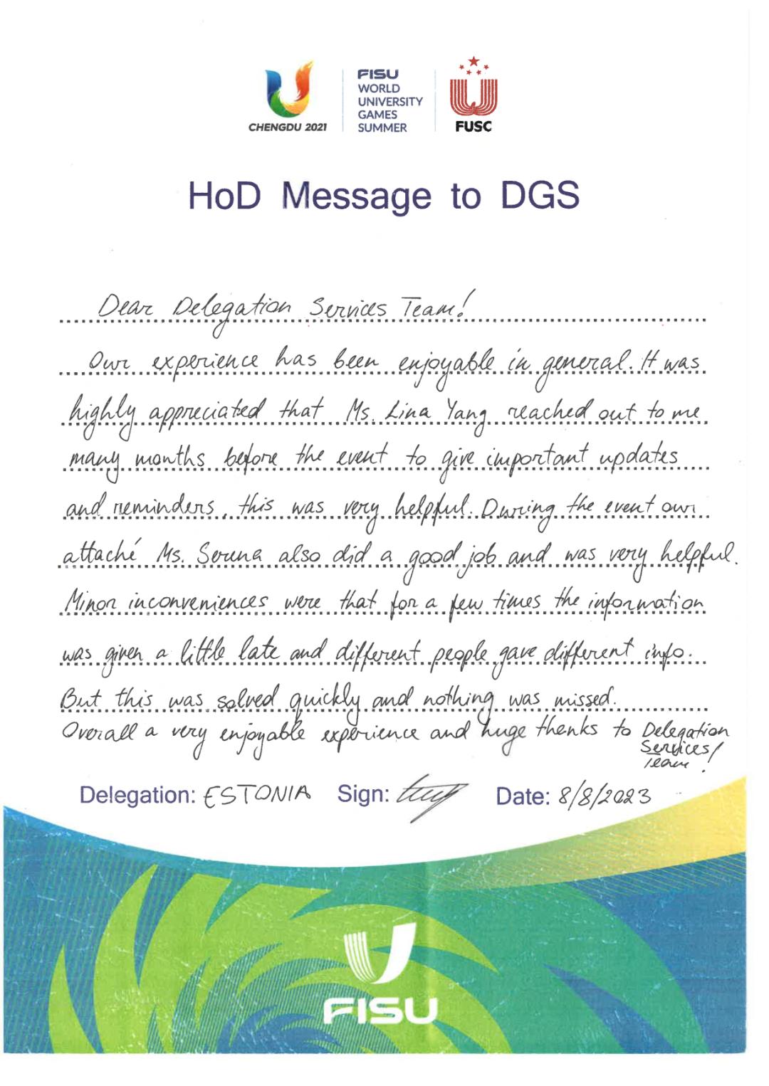 高效响应专业服务|科锐国际广受大运会参赛代表团好评