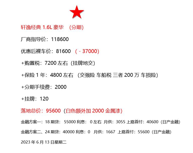 东风日产6月优惠行情,东风日产厂家最新优惠政策