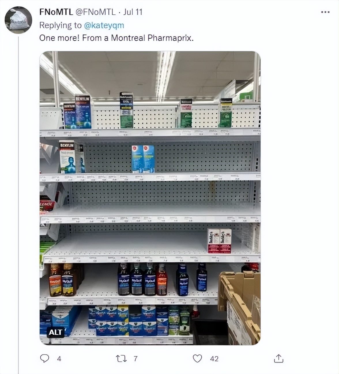 多伦多Shoppers药品被扫空！华人急坏：退烧药、止咳药买不到了