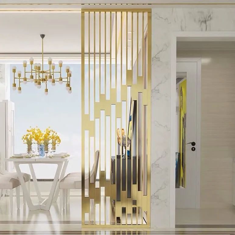 玫瑰金不锈钢屏风价格,不锈钢拉丝玫瑰金隔断屏风