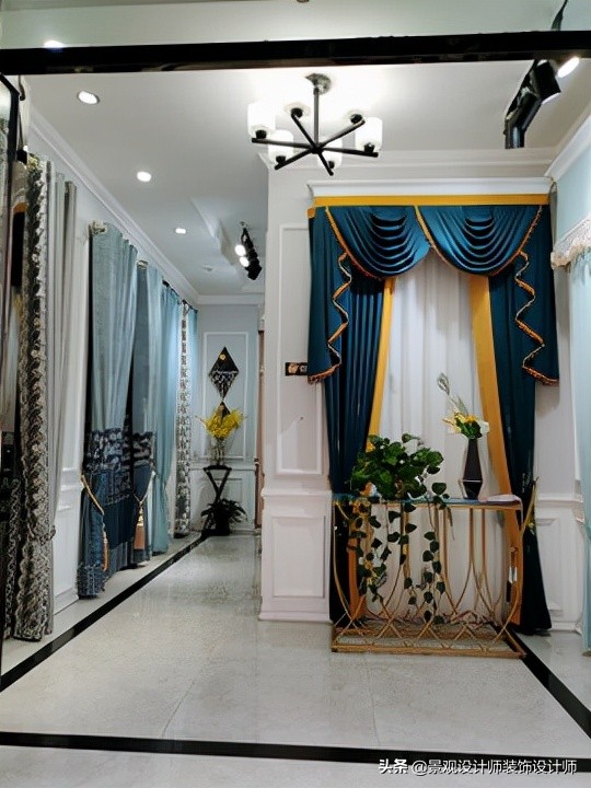 窗帘壁纸店装修,广州窗帘店设计案例图片