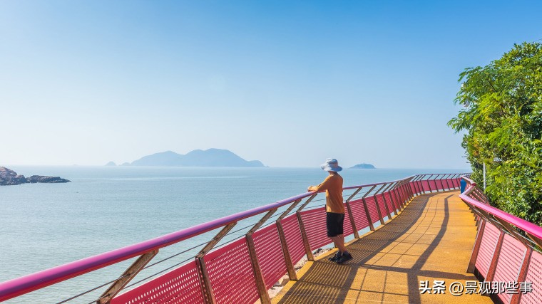 象山玻璃栈道景区,象山松兰山海边栈道