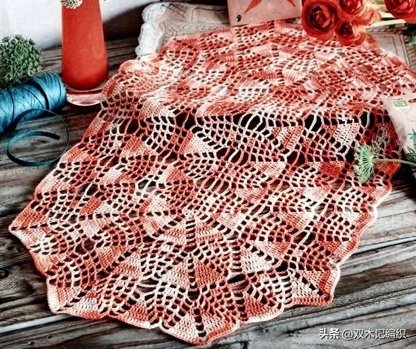 段染粗线钩织毯子,段染棉线钩织图解
