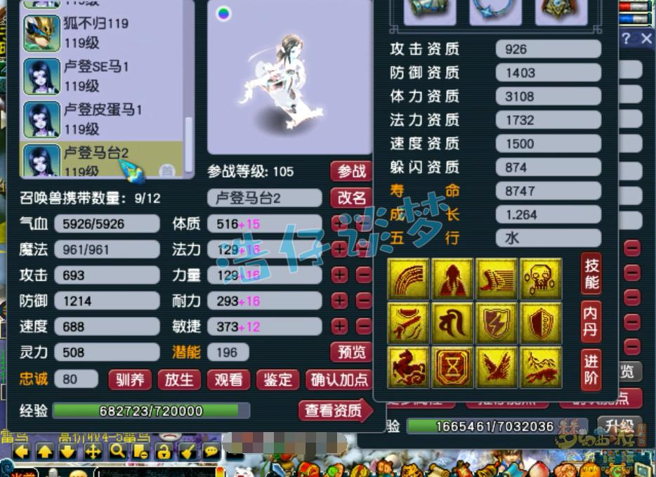 梦幻西游：109全服第一天宫，灵饰碾压服战号，无级别4特技难超越