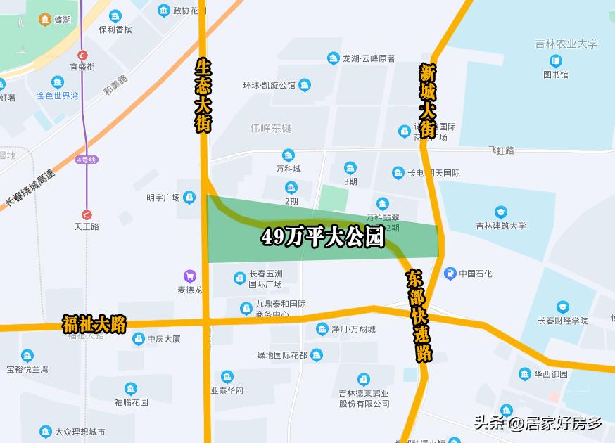 净月这里规划近50万平大公园！还带589个停车位