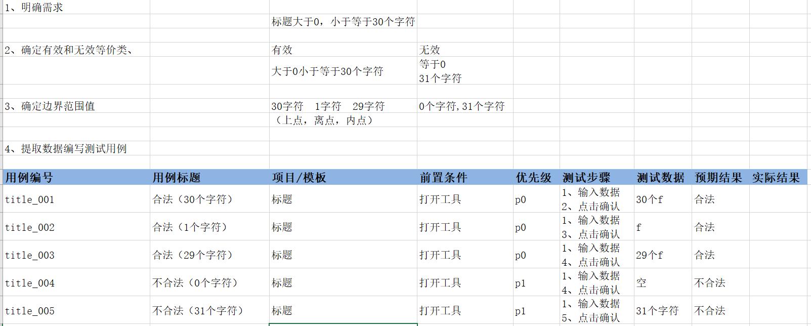 测试用例中不需要明显的测试步骤,测试如何完整的编写测试用例