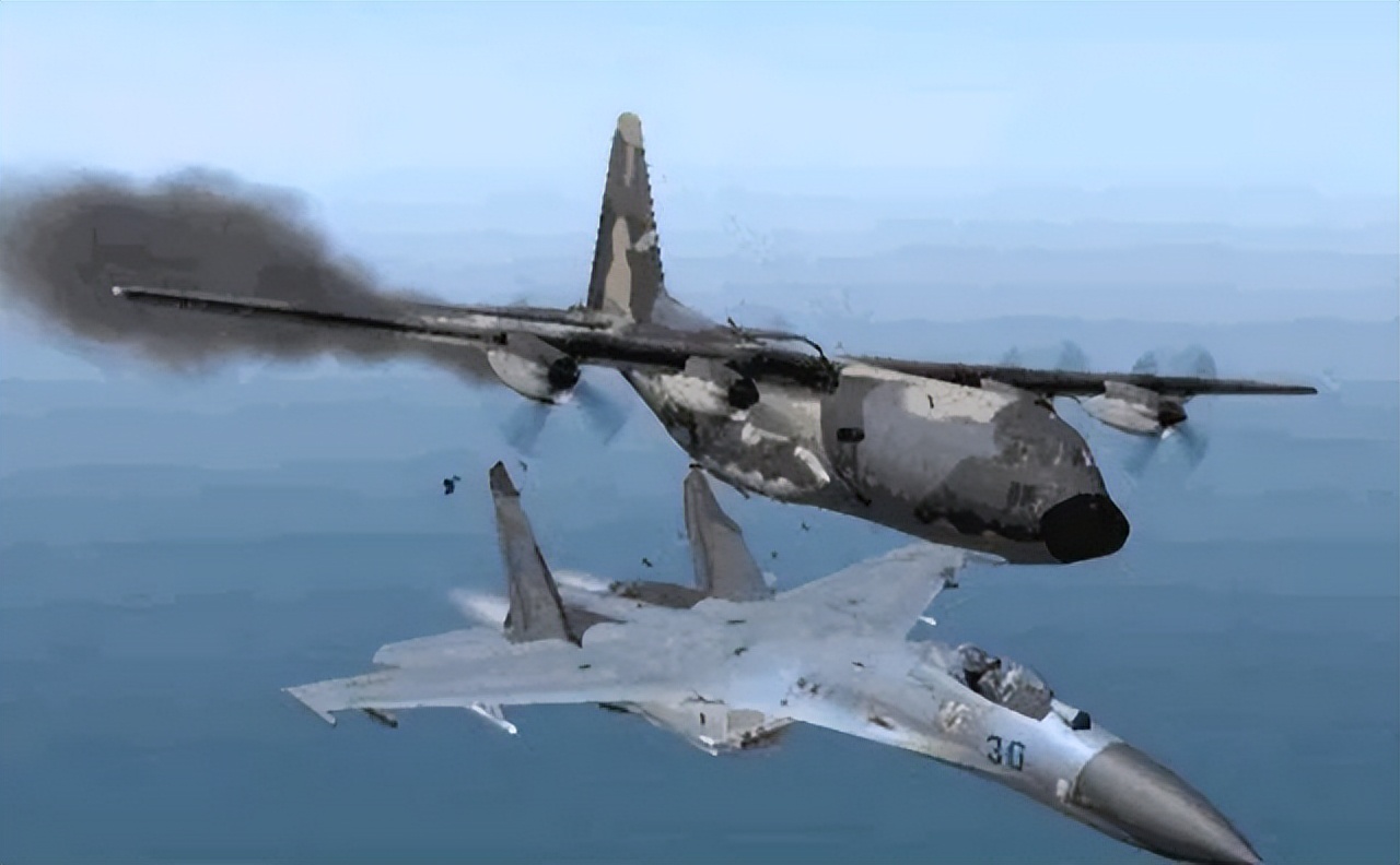 美俄军舰撞击视频,俄战机与美无人机黑海上空相撞