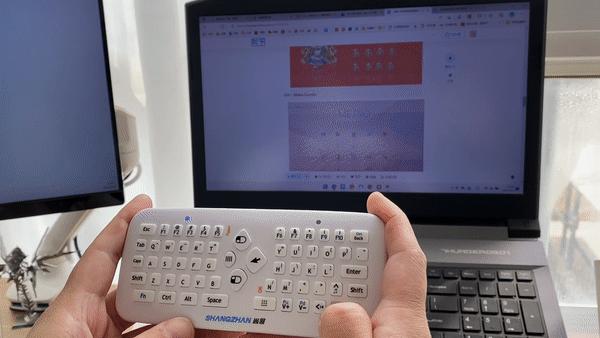 空中键鼠控制电脑电视,电脑多功能投影键盘