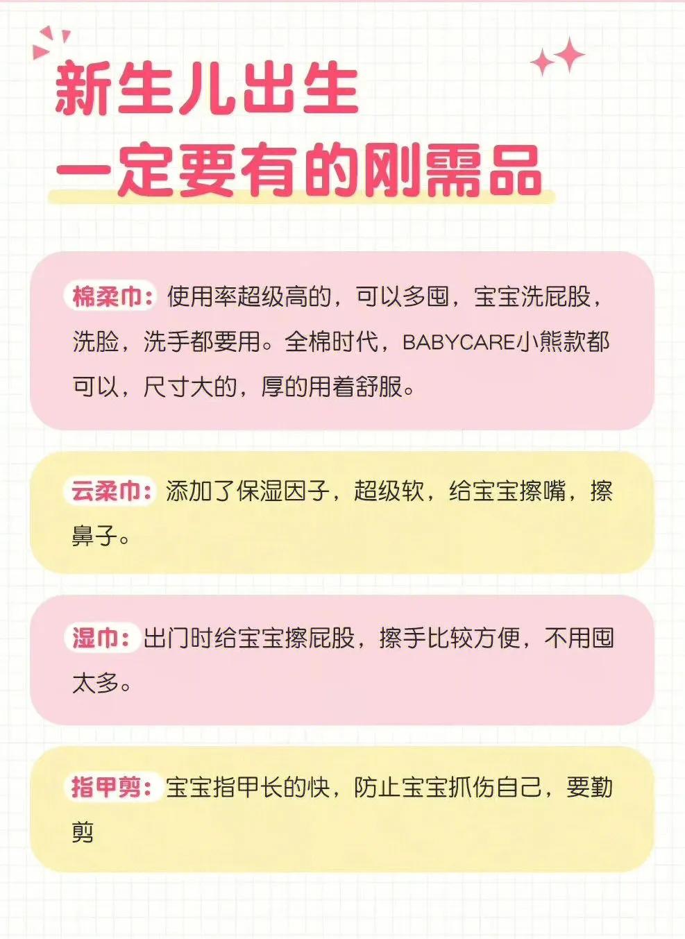 新生儿用品清单必备,新生儿用品清单推荐