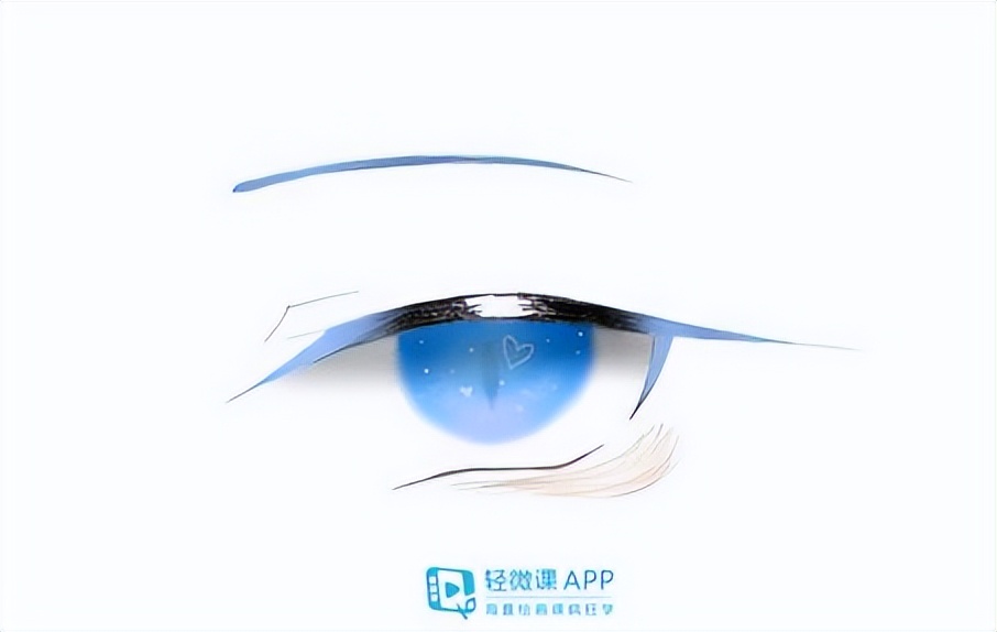 动漫眼睛上色画法教程板绘,指绘教程眼睛上色
