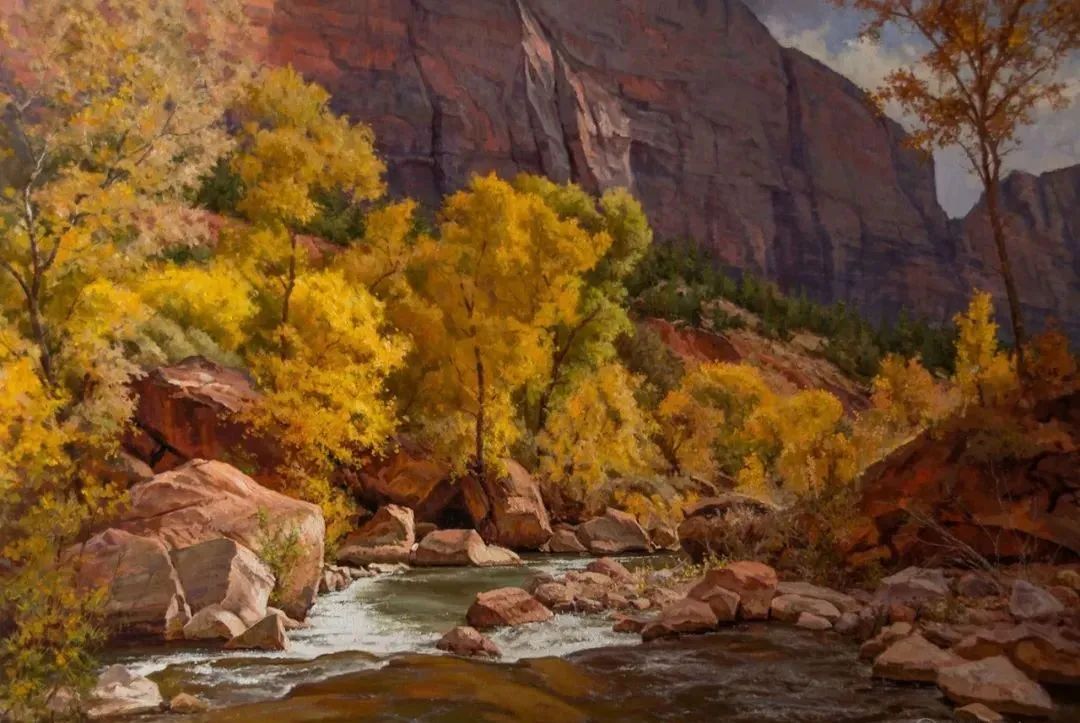 大师笔触生动的风景油画,视觉冲击力很强的风景油画图片