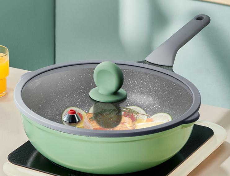 炊大皇锅具星空灰系列22cm汤锅,炊大皇锅具套装麦饭石色b50052