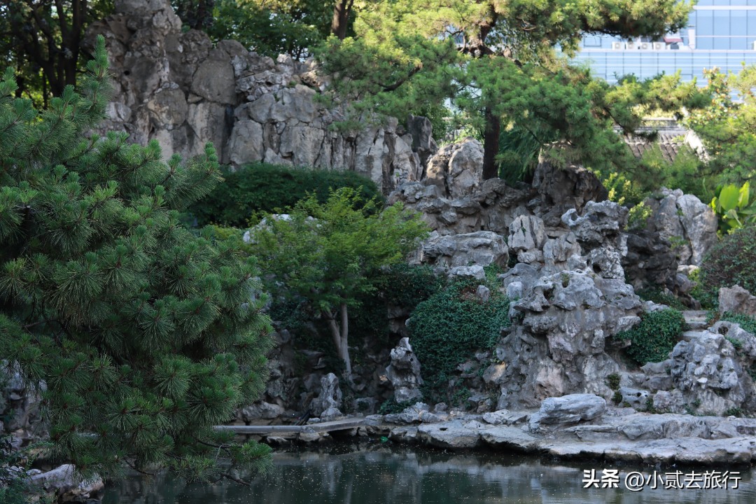 南京瞻园汉服摄影,南京瞻园园林山水布局