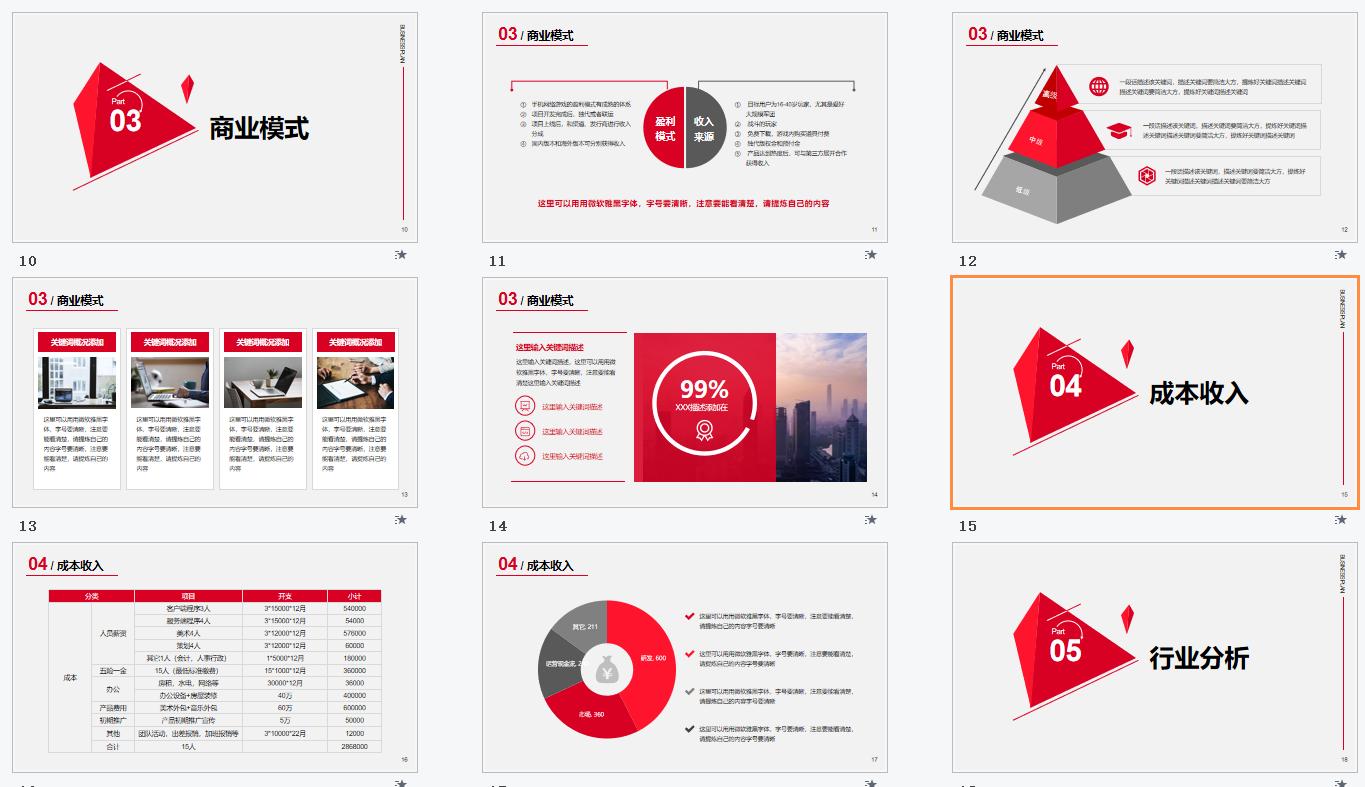 新公司商业策划书ppt案例欣赏,立体商业融资计划书ppt