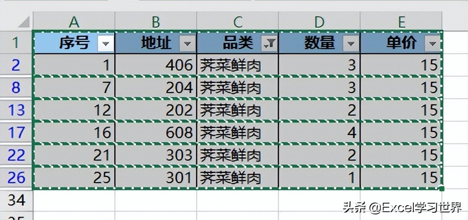 excel隐藏同类列,Excel隐藏部分能否筛选出来