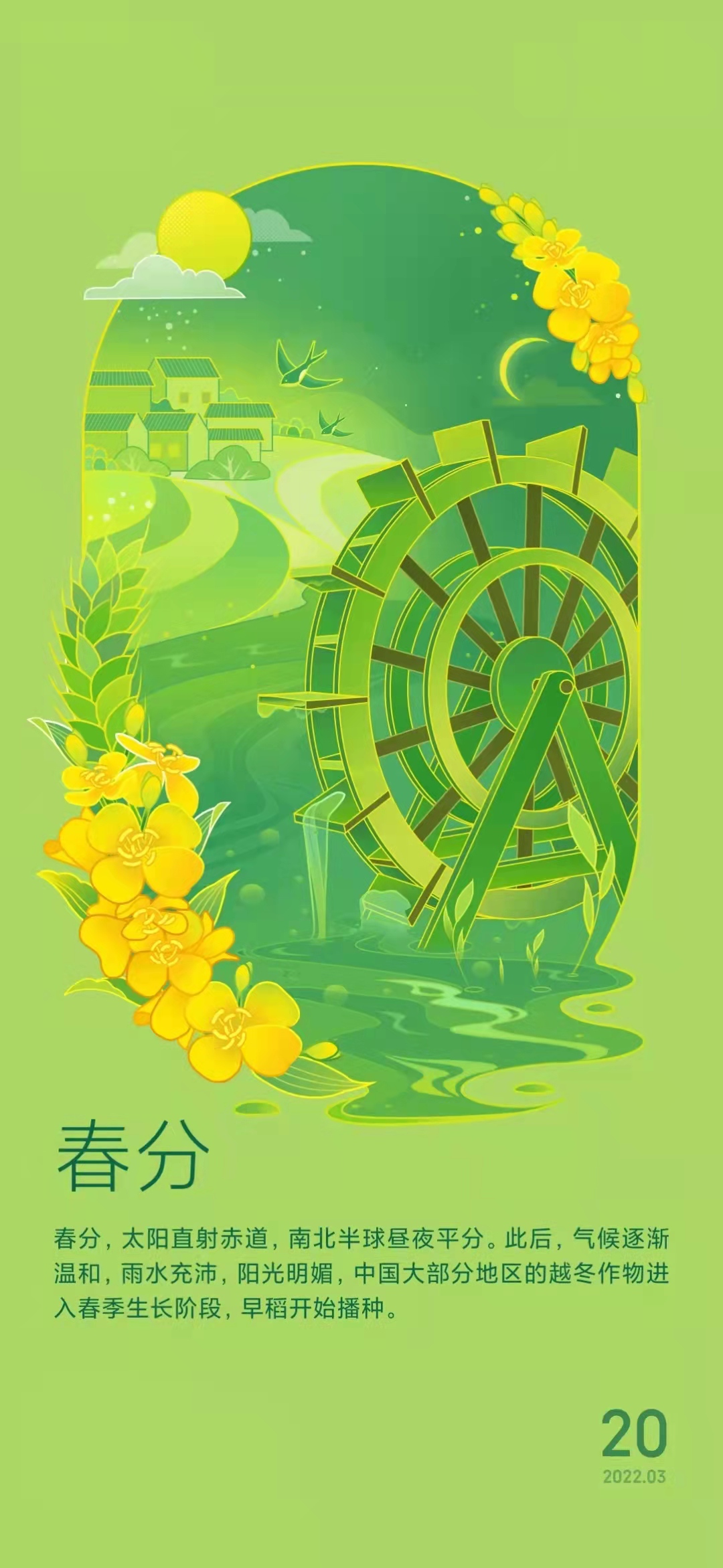 早安春分的祝福图片,今日春分早安心语