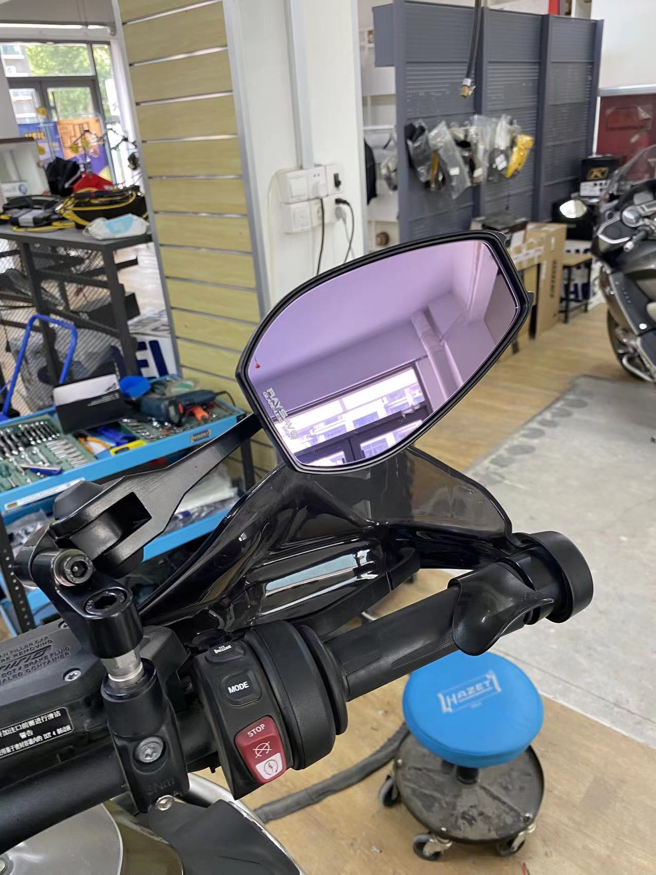 宝马1250adv四十周年纪念版反光镜,宝马1250adv反光镜拆卸