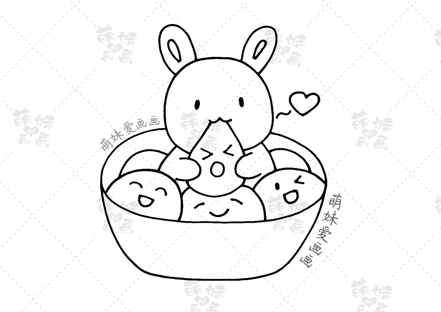 兔年元宵节手抄报简笔画图文,兔年元宵节简笔画手抄报打印