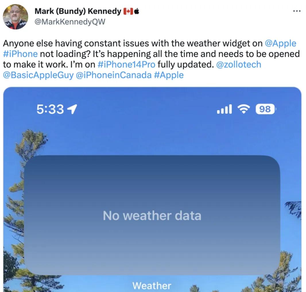iPhone也不是无懈可击，天气功能崩了，小米11:改善售后