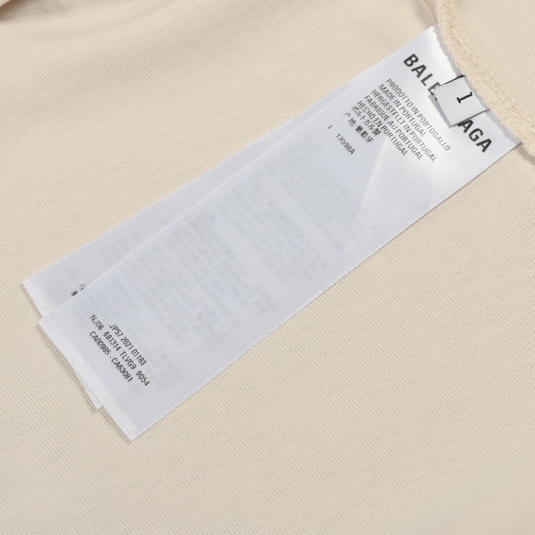 巴黎世家杏色短袖穿搭,巴黎世家fw21麦穗短袖