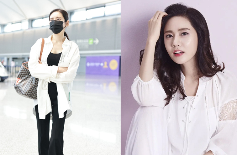 秋瓷炫机场同款镂空衣服,秋瓷炫白色薄纱长裙亮相