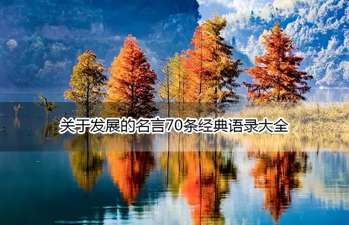 关于发展好的经典语录,关于发展名言名句大全
