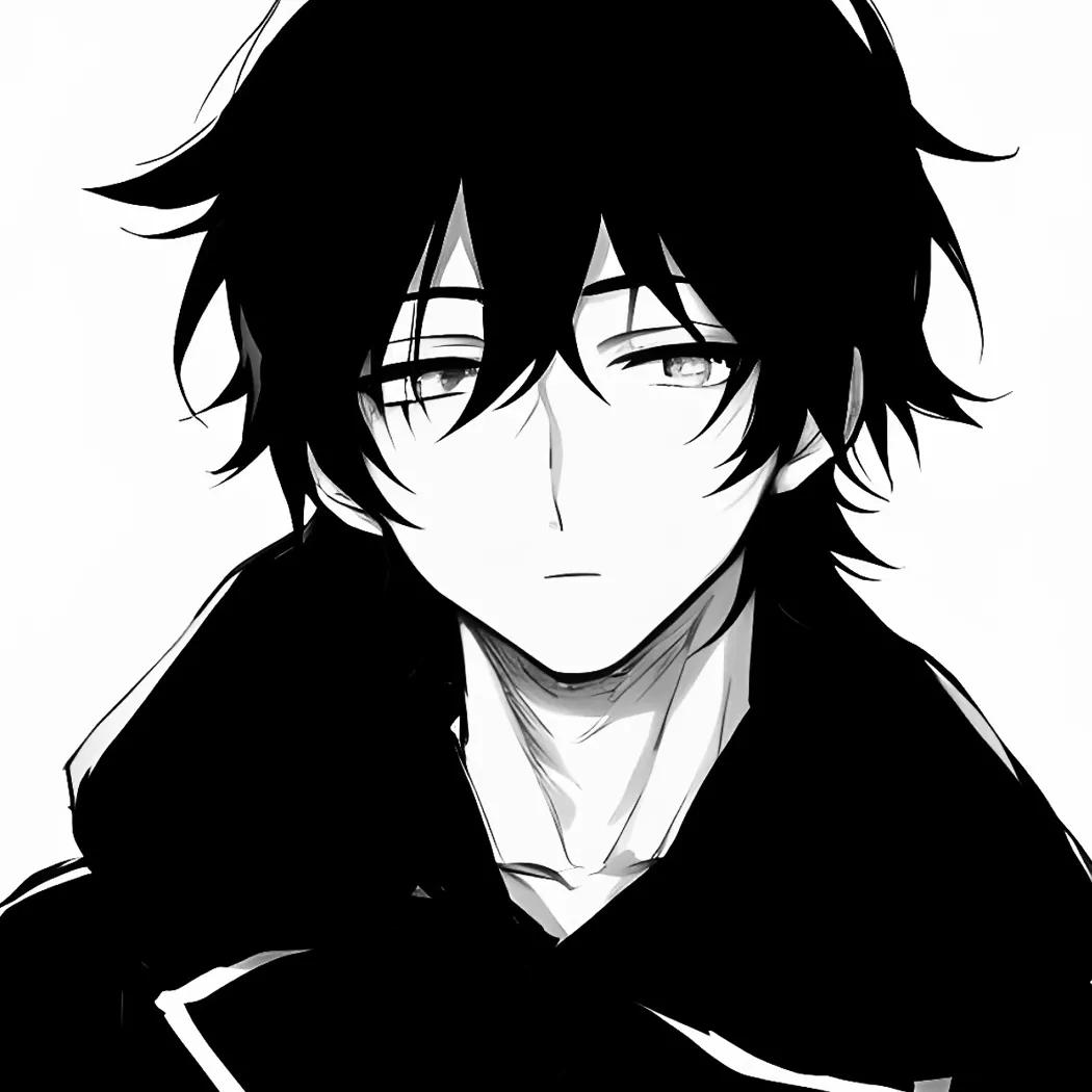 动漫部位男头黑白高冷,看一眼就被惊艳的动漫男头