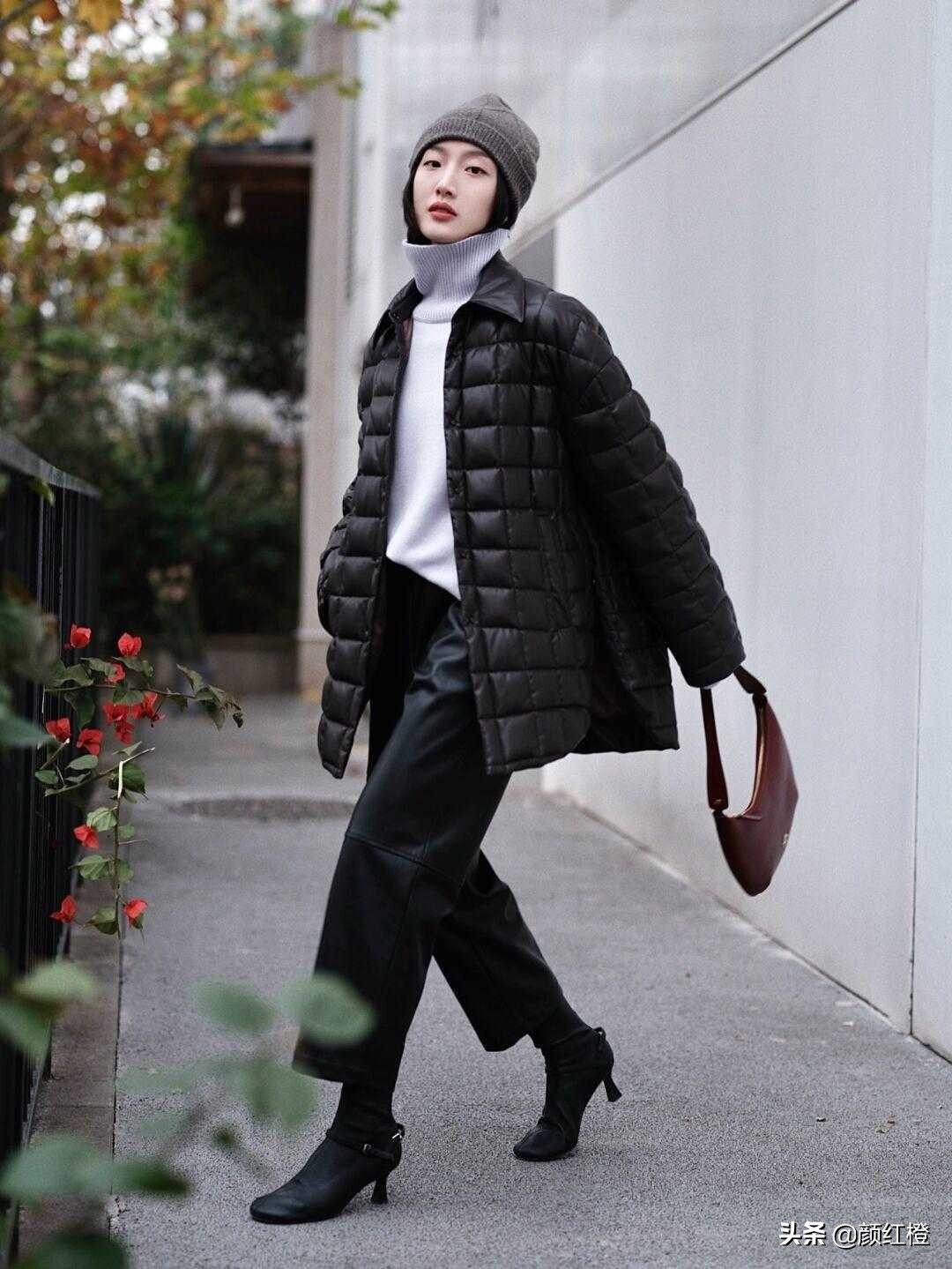 羊剖层皮革羽绒服短款,女款皮革粉色中长款加厚羽绒服