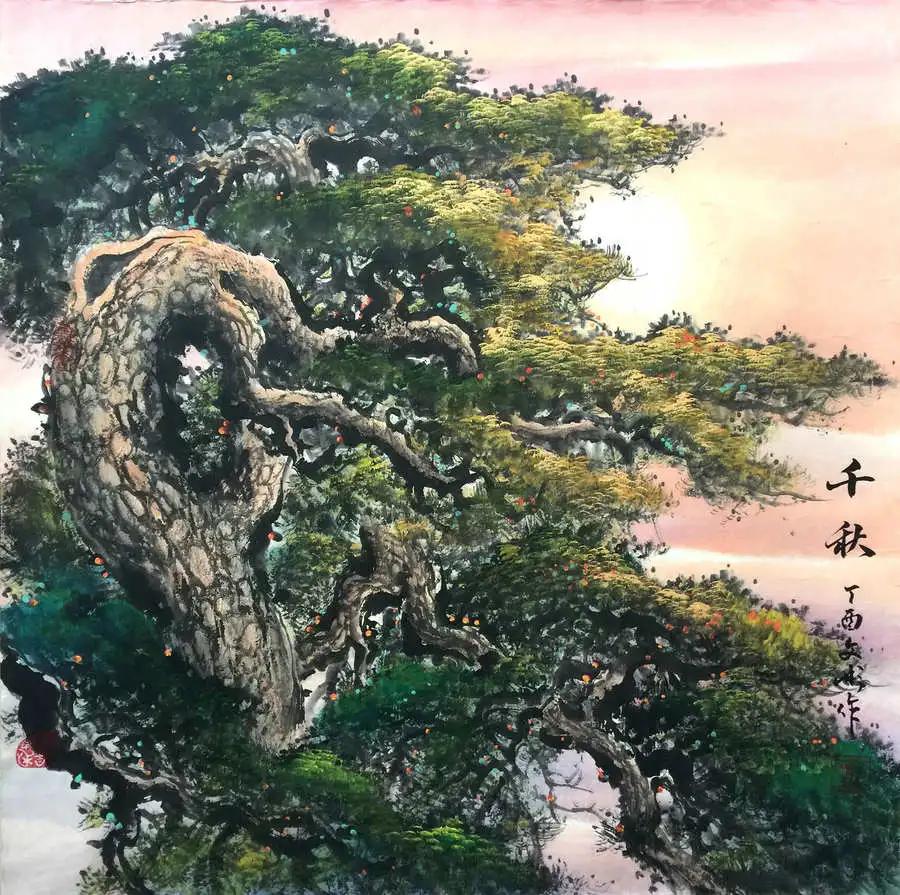 松树复杂画法,松树的十种画法