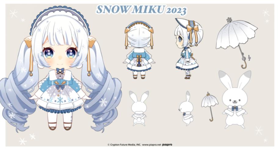 2023雪初音,2022年雪初音设定图