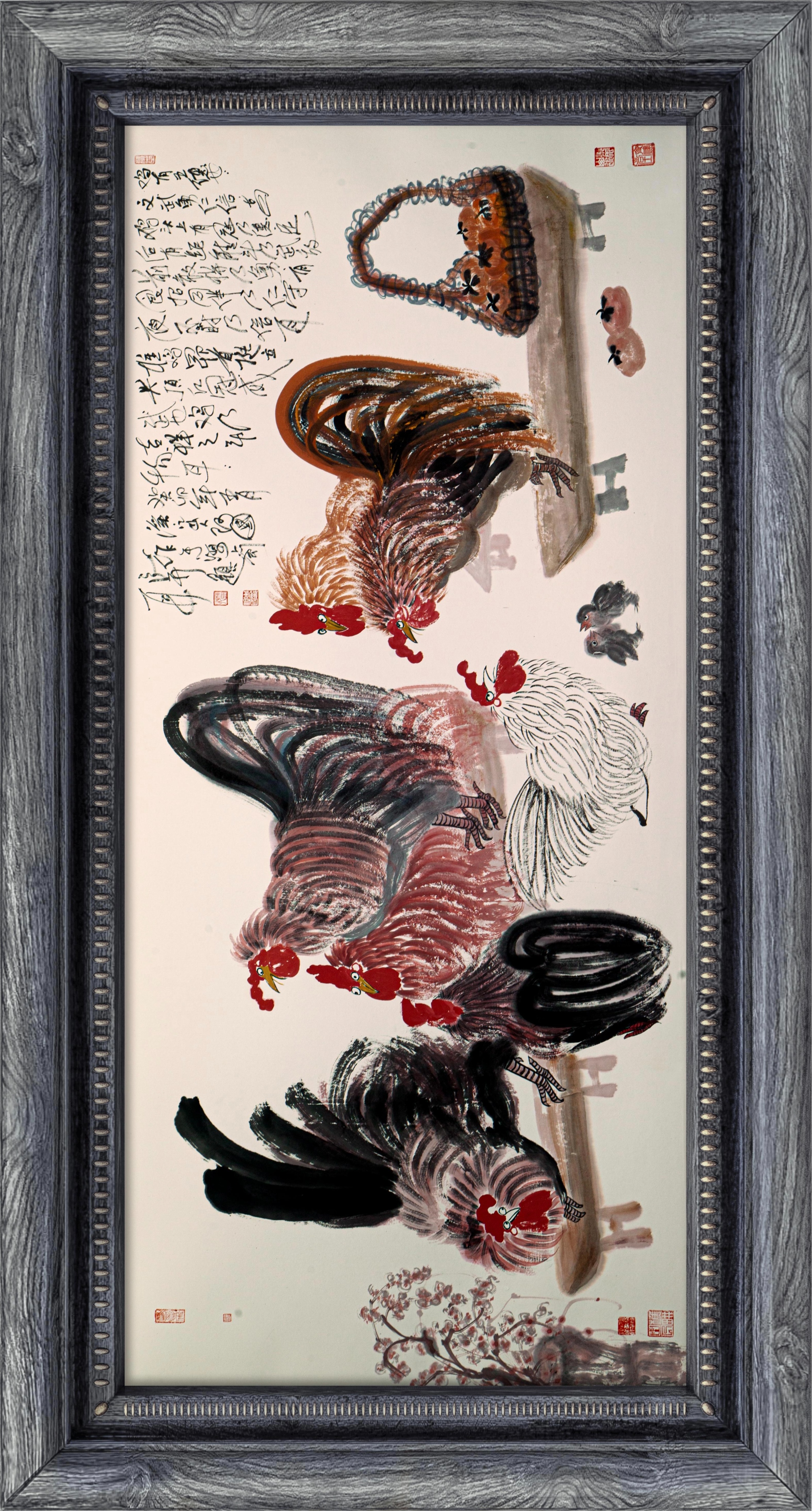 《鸡家族的故事》—朱祖国写意画的中国亮度