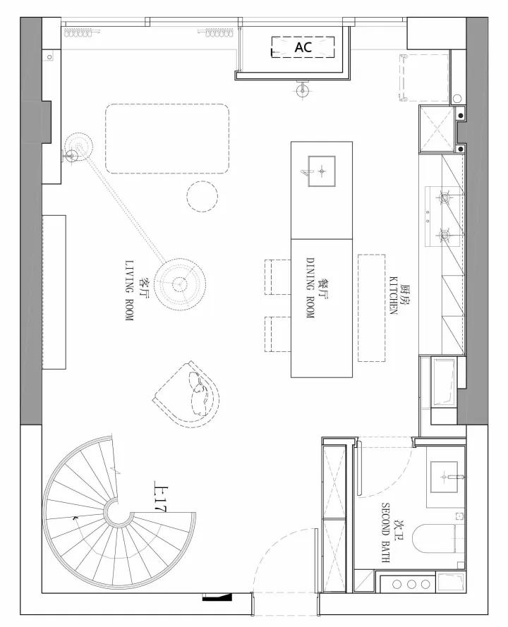 适合一个人的跃层,一室一厅单身男人布局